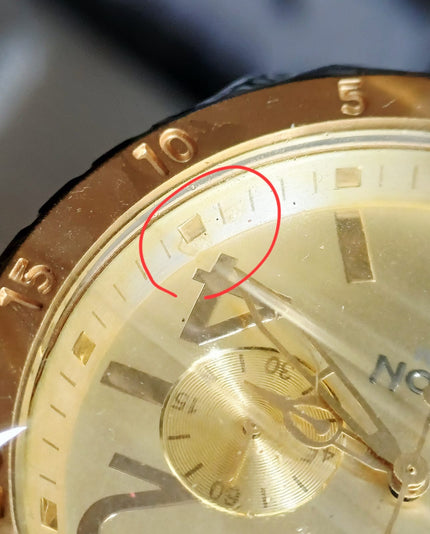 Nixon 48-20 Chrono Gold Tone Dial Men's Watch A486-502 (Minor Defect)