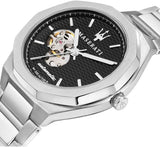 Maserati Stile Silver Automatic Black Dial Men's Watch R8823142002 - Watches of Australia #2