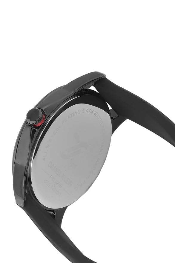 Daniel Klein Premium Three Hand Date Window Black Silicone Watch - DK.1.13910-1