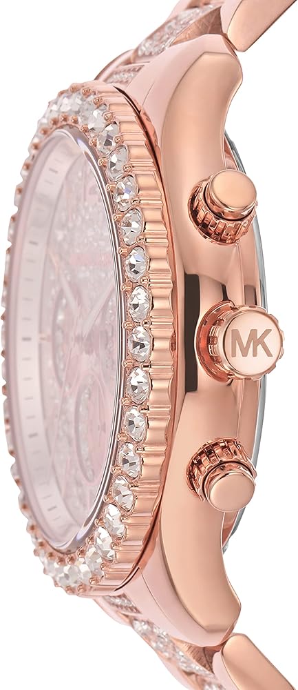 Michael Kors Layton Pavé Chronograph Rose-gold Women's Watch - MK7285