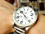 Nixon 51-30 Chronograph White Dial Stainless Steel Men's Watch A083-100 - Watches of Australia #4