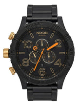 Nixon 51-30 Chronograph Matte Black & Gold Men's Watch A083-1041