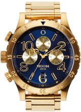Nixon 48-20 Chrono Blue Dial Gold PVD Men's Watch  A486-1922 - Watches of Australia