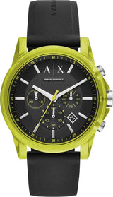 Armani Exchange Outer Banks Chronograph Black & Green Watch - AX1337
