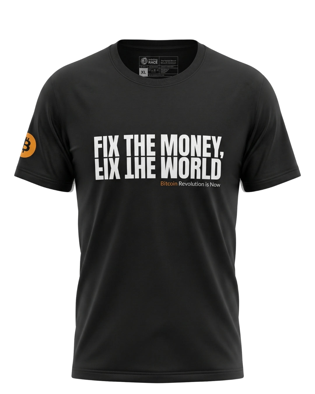 Mining Race "Fix The Money" Black T-Shirt