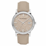 Burberry Men's Large Check Tan Leather Strap Men's Watch BU9010 - Watches of Australia