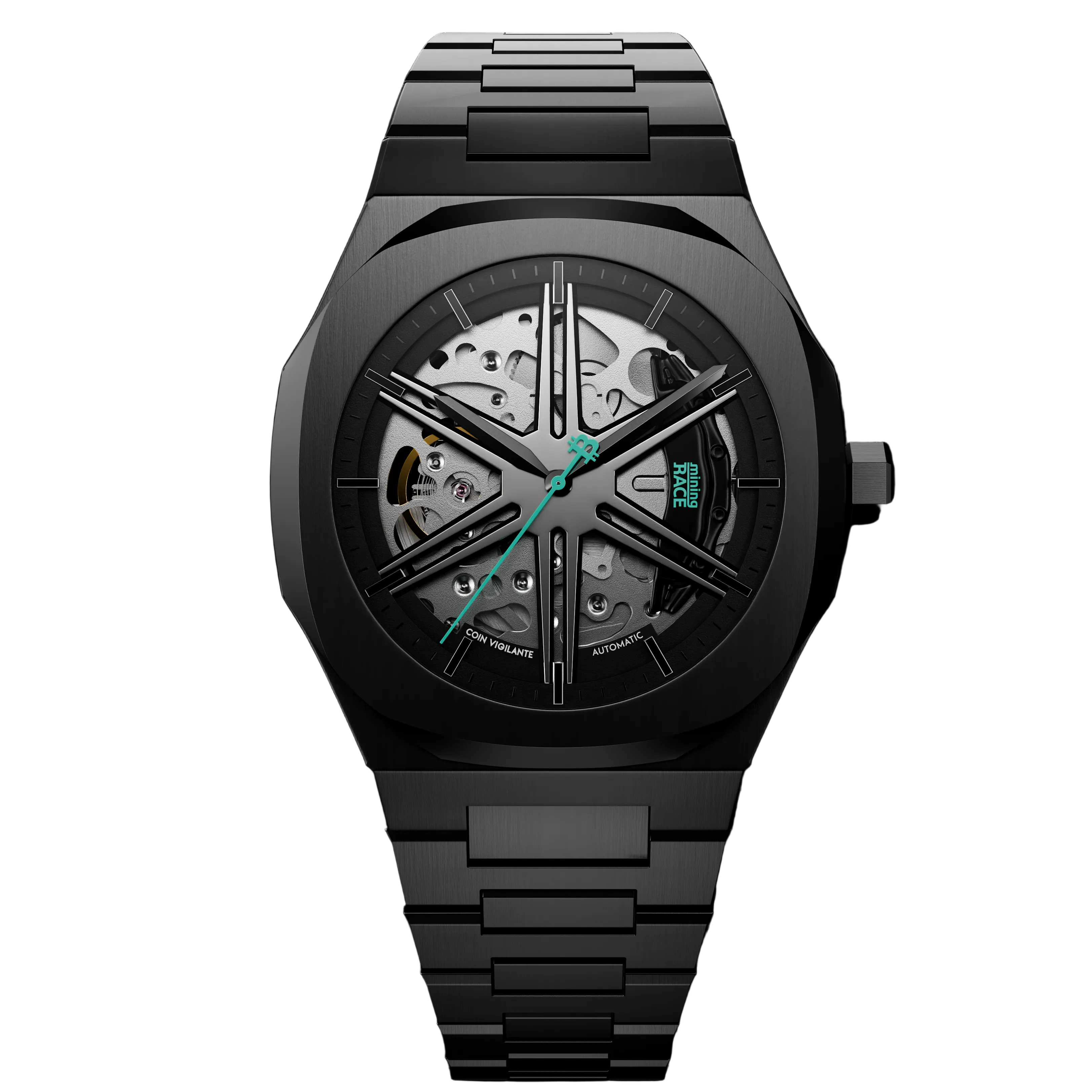 Mining Race Coin Vigilante Black RACERS Automatic Watch