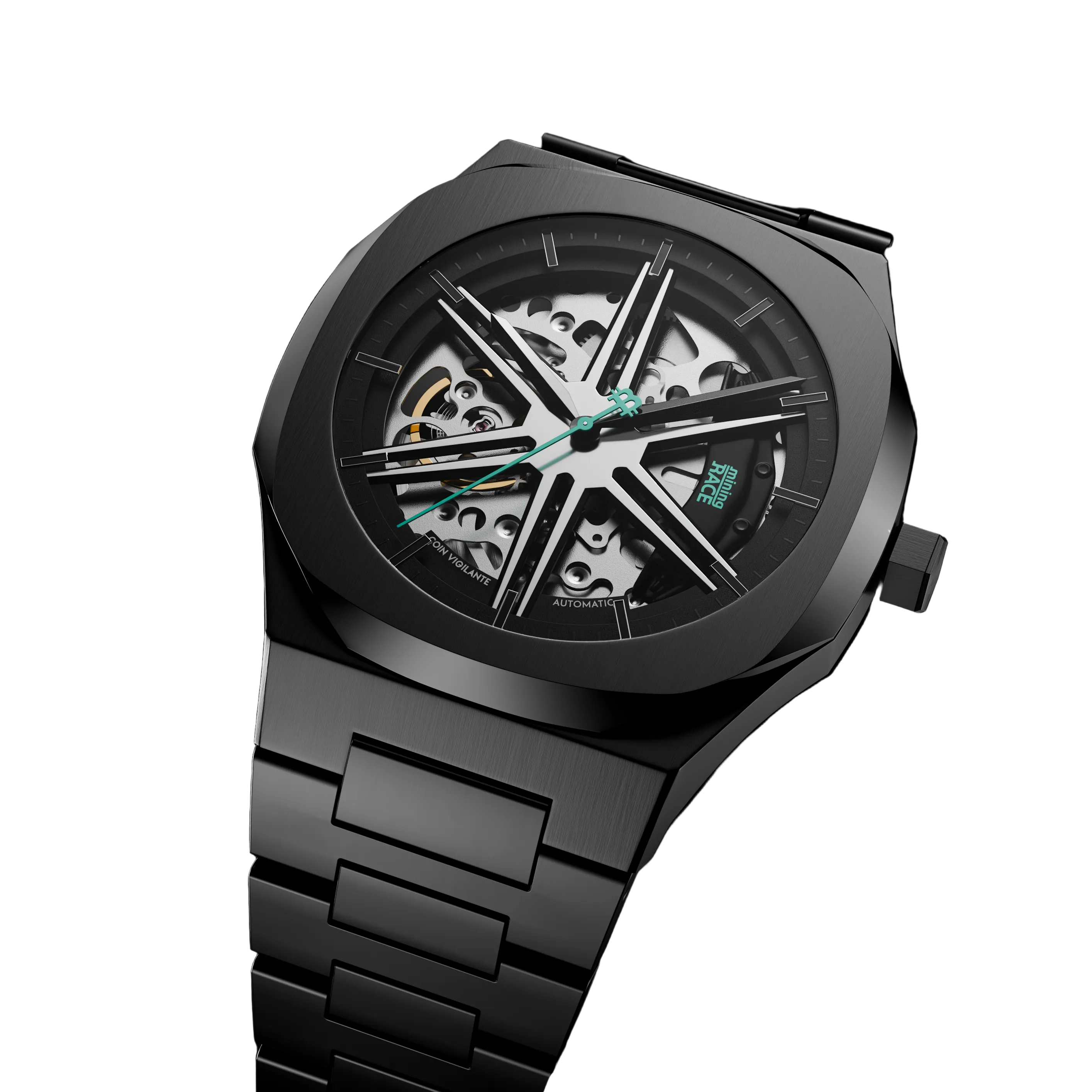 Mining Race Coin Vigilante Black RACERS Automatic Watch