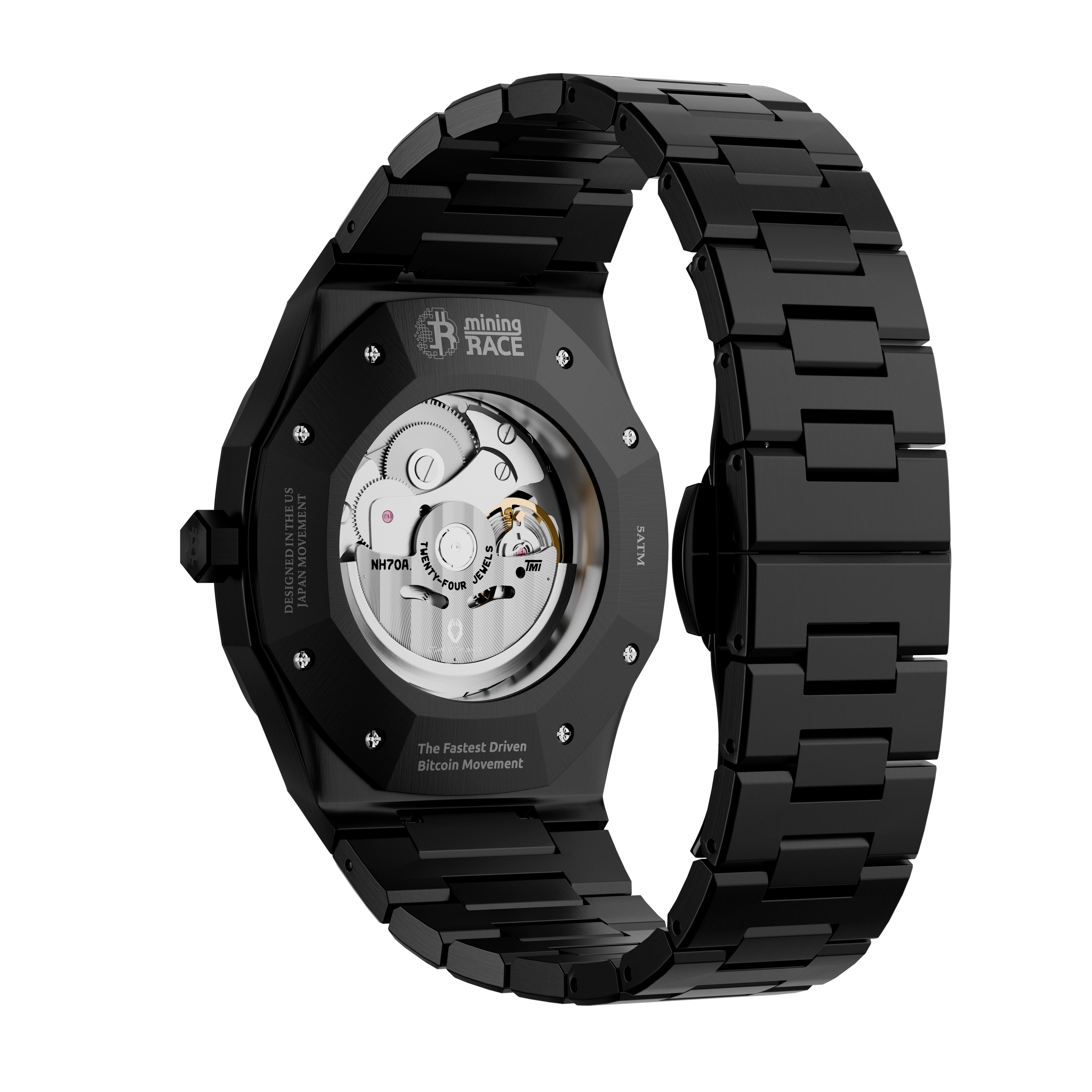 Mining Race Coin Vigilante Black RACERS Automatic Watch