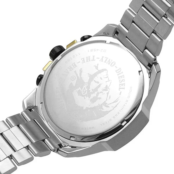 Diesel Mega Chief Silver/Gold-Tone Chronograph Watch DZ4581