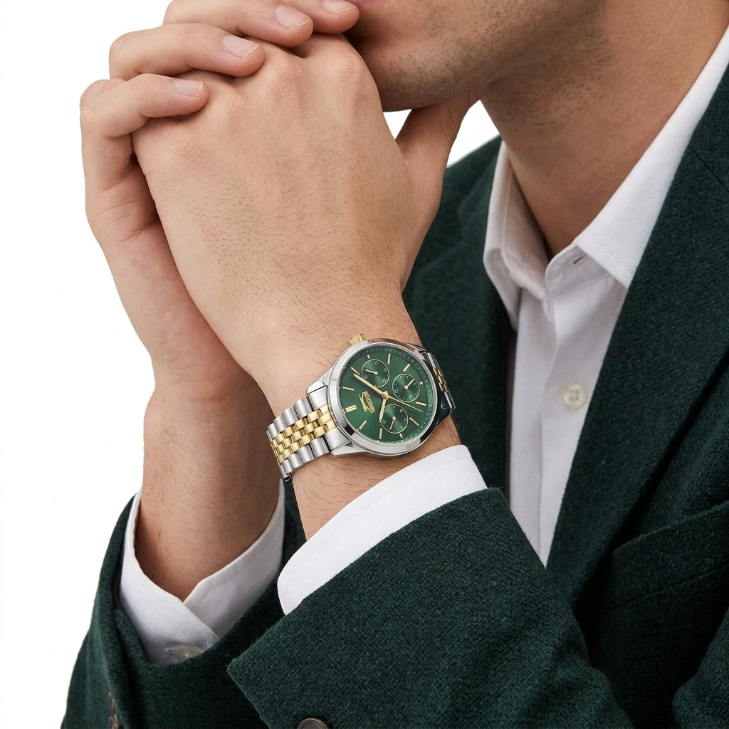 Slazenger Sport Multifunction Green Dial Two Tone Watch - SL.09.2336.4.04