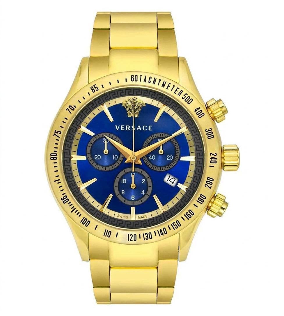 Versace Chronograph Classic Blue Dial Men's Watch - VEV700619