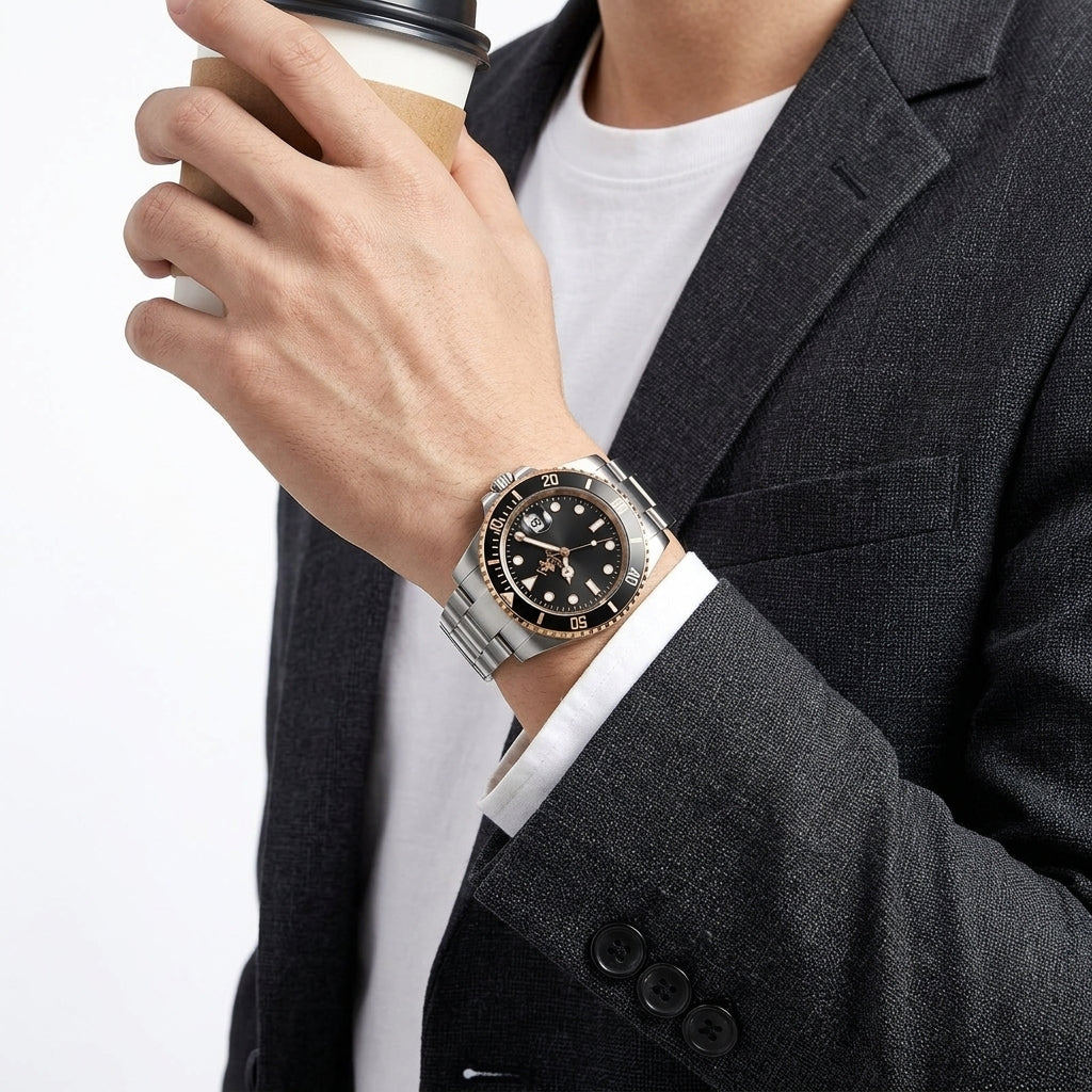 Beverly Hills Polo Club Waterproof Black Dial Silver Date Watch - BP3791X.550