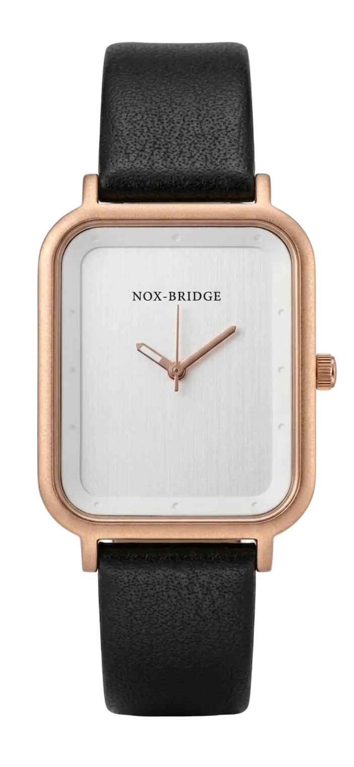 Noxbridge Tank White Dial Black Leather Band KA2002 - Image 1