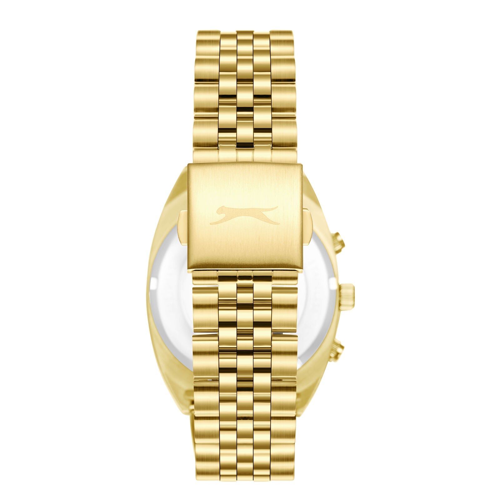Slazenger Luminous Multifunction Silver Sunray Dial Gold Watch - SL.09.2574.2.130