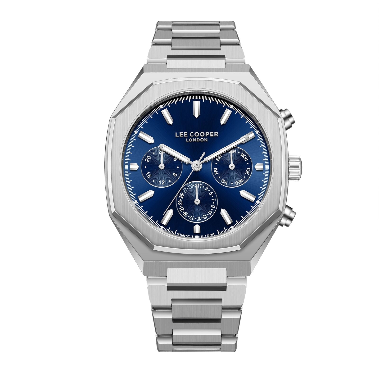 Lee Cooper Malo Multifunction Blue Dial Silver Watch - LC08045.390