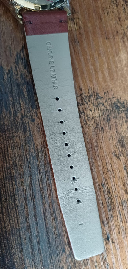 Marc By Marc Jacobs Fergus Black Dial Brown Leather Watch MBM5077 (Defect)