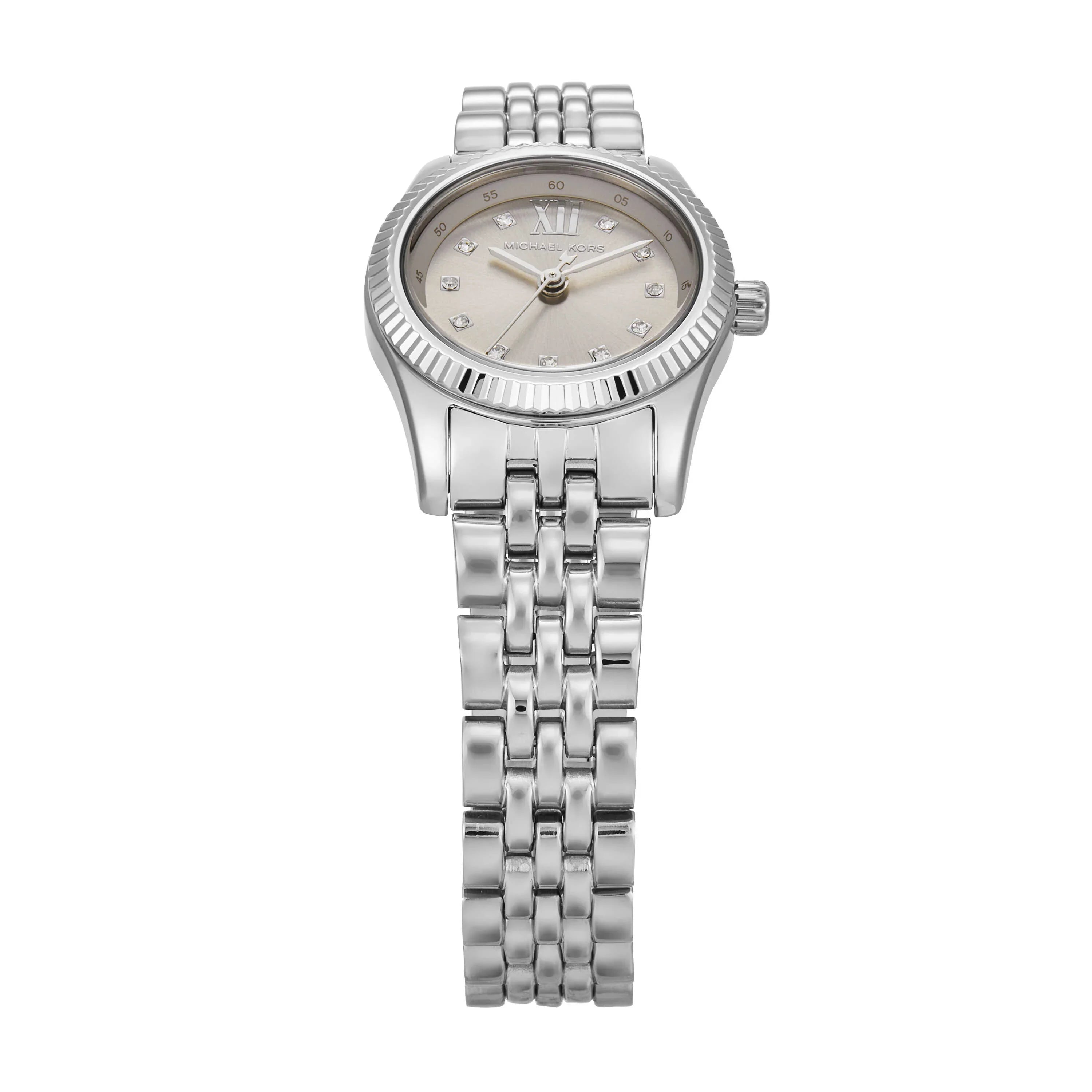 Michael Kors Petite Lexington Pavé Silver Watch MK4843