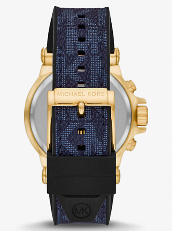 Michael Kors Oversized Dylan Chronograph Blue Silicone Strap Men's Watch - MK8936