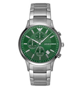 Emporio Armani Chronograph Stainless Steel Green Dial Men's Watch AR11507 - Watches of Australia