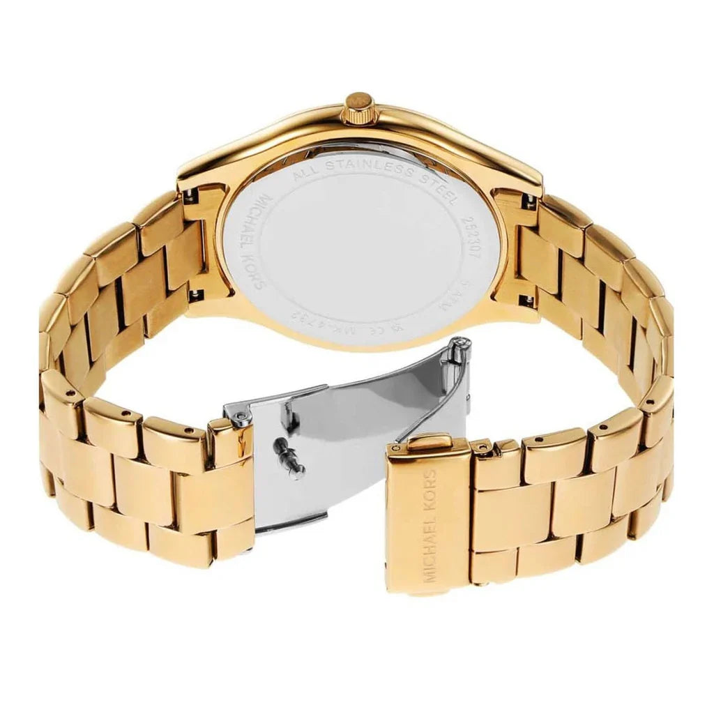 Michael Kors Oversized Slim Runway Gold-Tone Logo Watch MK4732