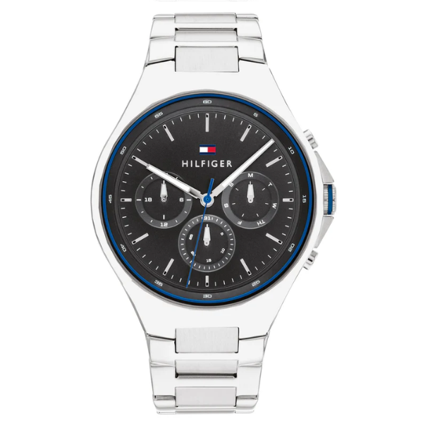 Tommy Hilfiger Justin Chronograph Gray Dial Silver Steel Strap Watch For Men 1792054