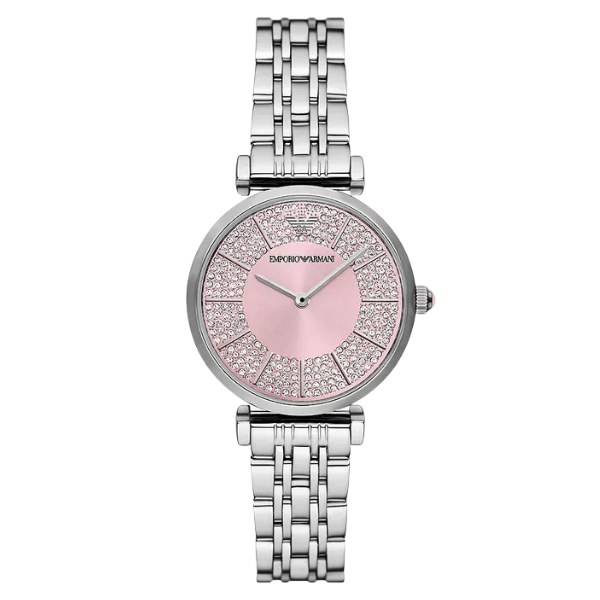 Emporio Armani Gianni T-Bar 32mm Ladies Watch Pink AR11686