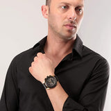 Maserati Black Leather Men's Watch R8871612033 - Watches of Australia #4