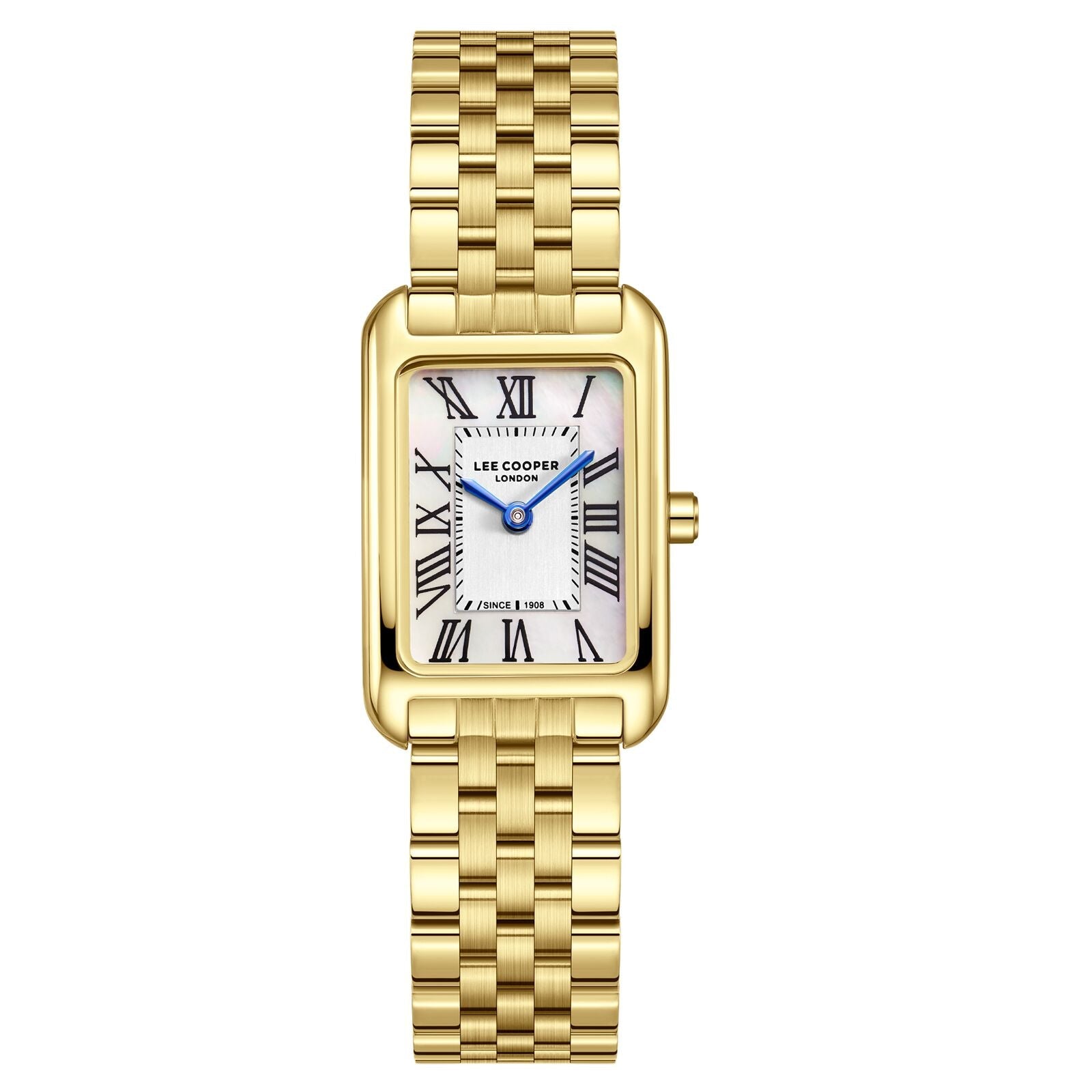 Lee Cooper Classic Square White Dial Gold Watch - LC08135.120