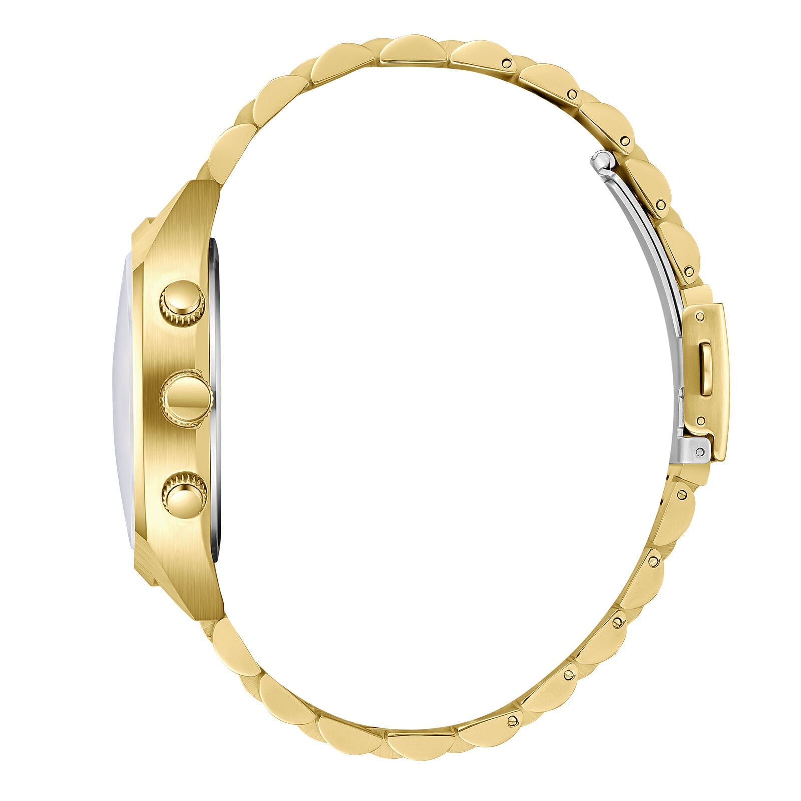 Slazenger Luminous Multifunction Silver Sunray Dial Gold Watch - SL.09.2574.2.130