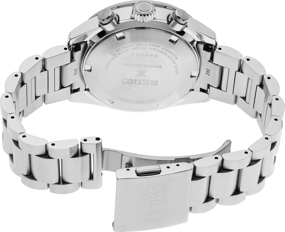 Seiko Prospex Speedtimer Solar Chronograph Silver Men's Watch SSC931