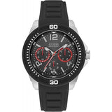 Guess Gents Multifunctional Dial And Black Silicone Strap Men's Watch  W0967G1 - Watches of Australia