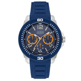 Guess Trade Blue Dial Blue Silicone Strap Men's Watch  W0967G2 - Watches of Australia