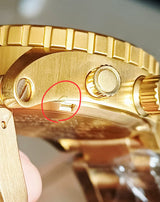 Nixon 42-20 Chrono Champagne Dial Gold Tone Men's Watch A037-502 (Defect)