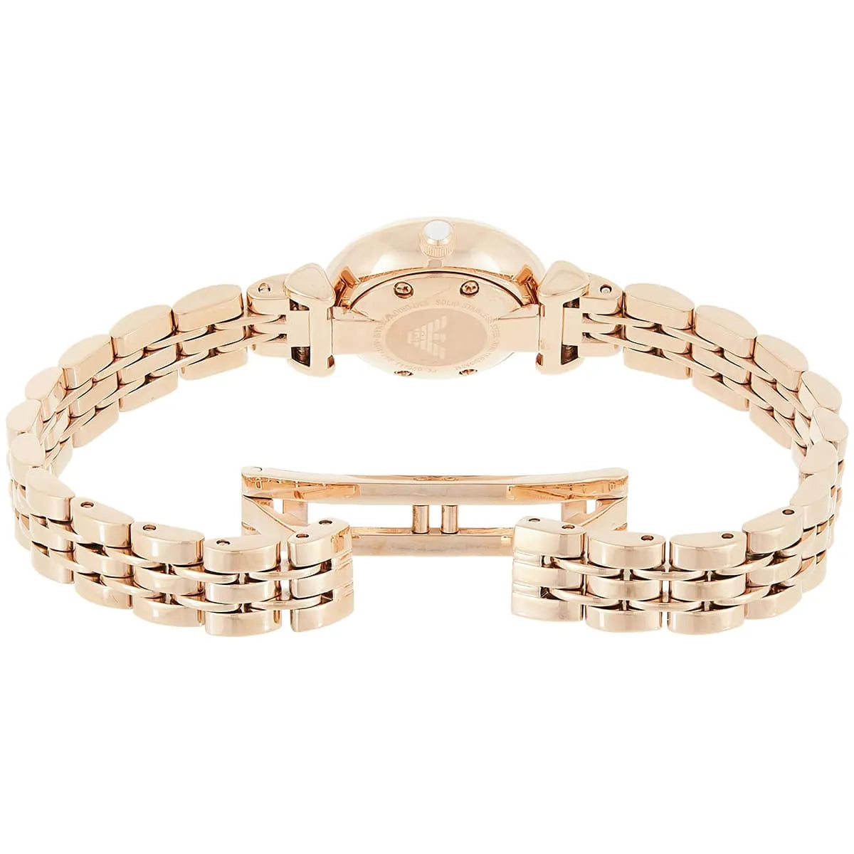 Emporio Armani Gianni T-Bar Quartz Rose Gold Women's Watch - AR11266