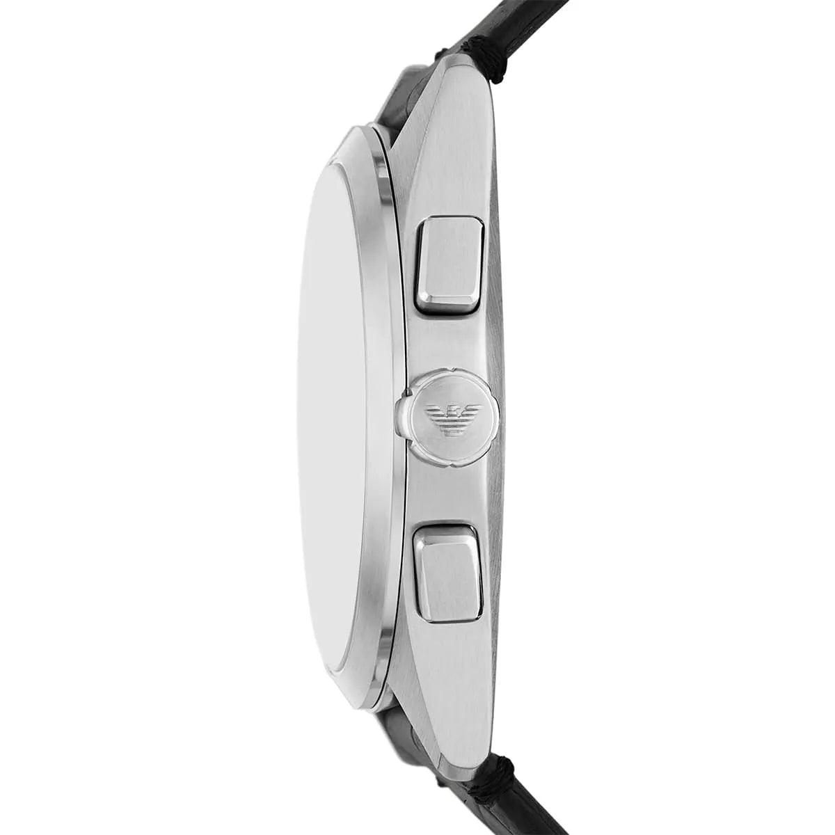 Emporio Armani Claudio Chronograph Black Genuine Leather Men's Watch - AR11542