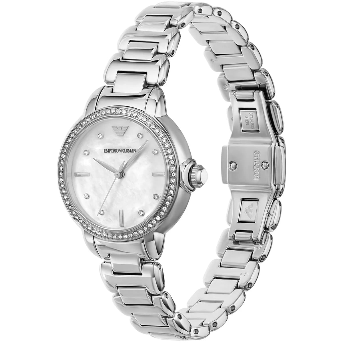 Emporio Armani Mia White MOP Silver Men's Watch - AR11596
