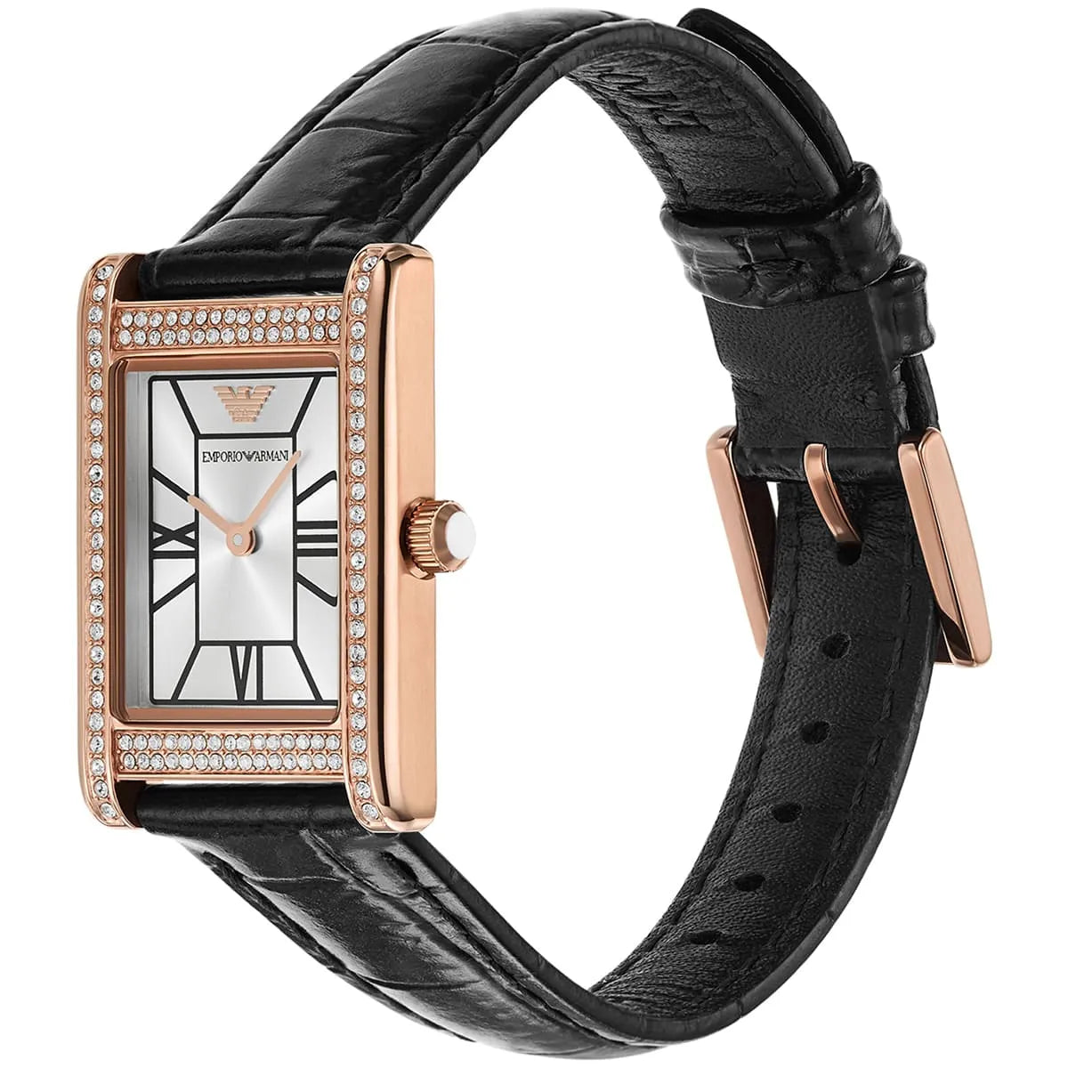 Emporio Armani Genni Black Leather Women's Watch - AR11624