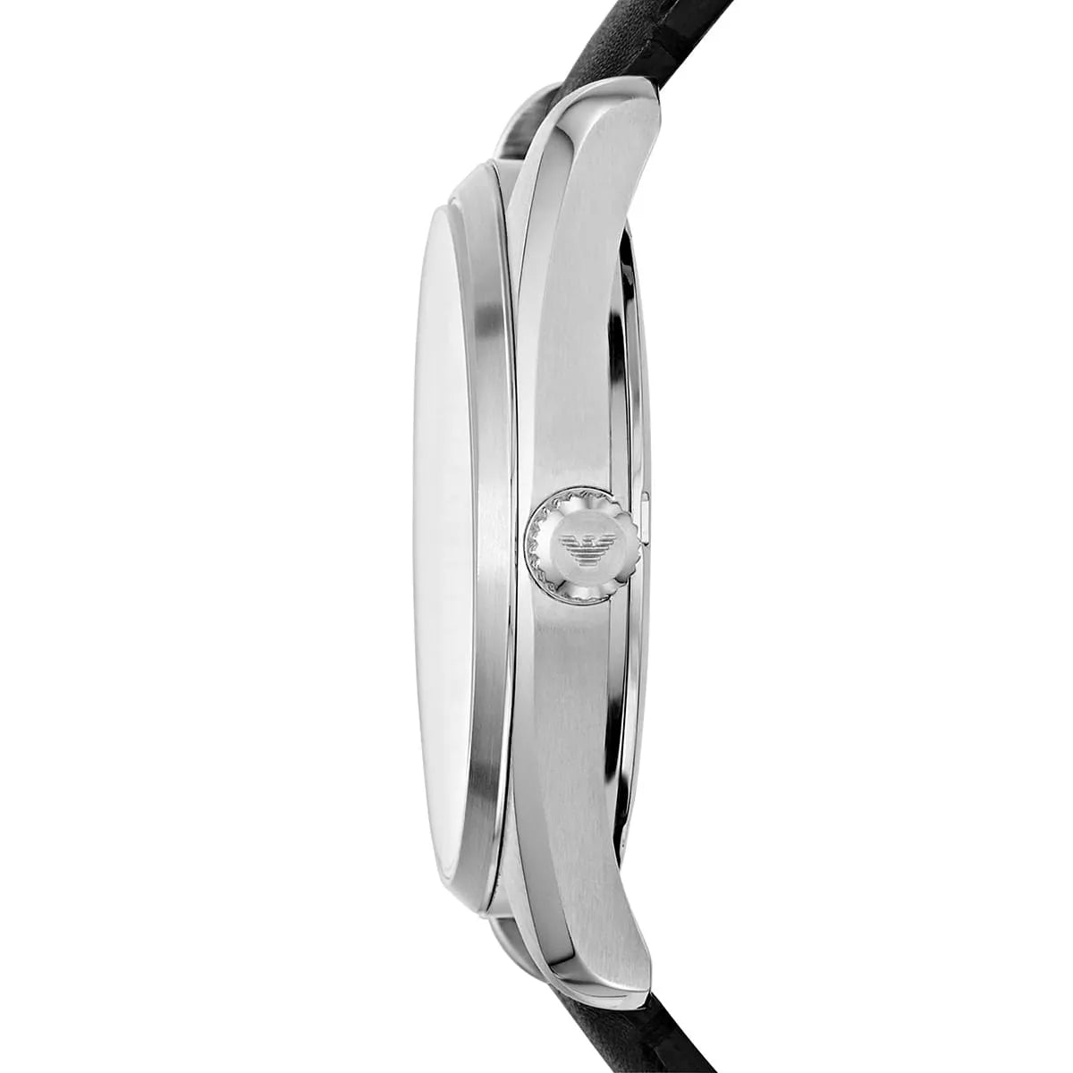 Emporio Armani Sportivo Date Window Black Genuine Leather Men's Watch - AR6015