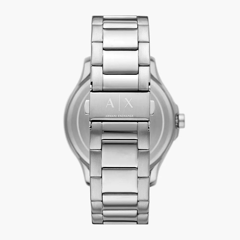 Armani Exchange Hampton Blue Dial Date Silver Watch - AX2451