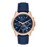 Armani Exchange Banks Chronograph Blue & Rose Gold Watch - AX1723