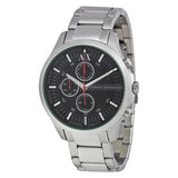 Armani Exchange Hampton Chronograph Black Dial Silver Watch - AX2163