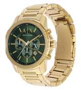 Armani Exchange Banks Chronograph Gold-Tone Green Dial Men's Watch - AX1746