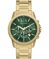 Armani Exchange Banks Chronograph Gold-Tone Green Dial Men's Watch - AX1746