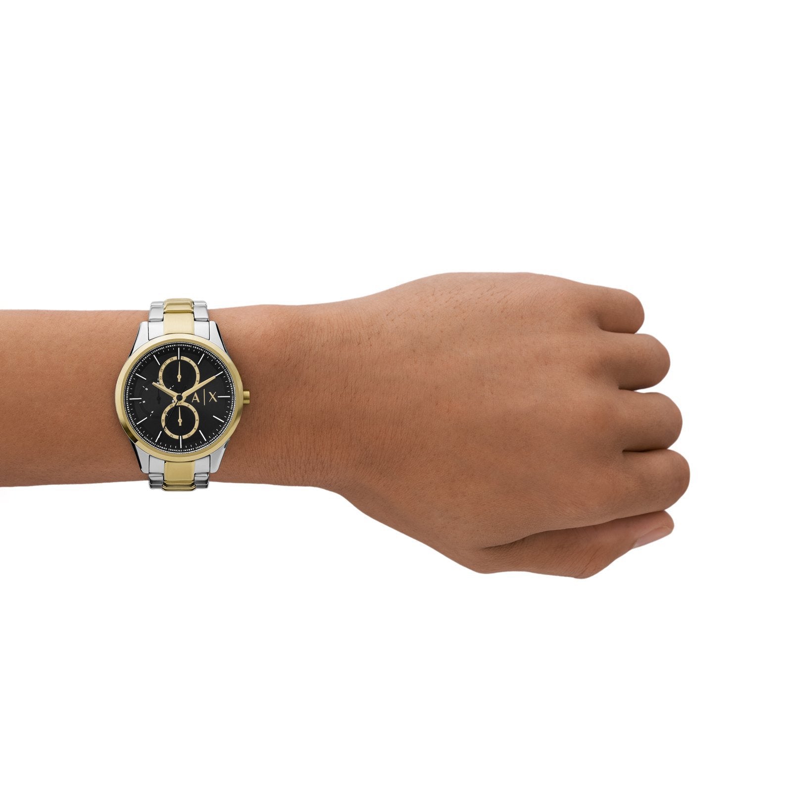 Armani Exchange Dante Multifunction Black Dial Two-Tone Watch - AX1865
