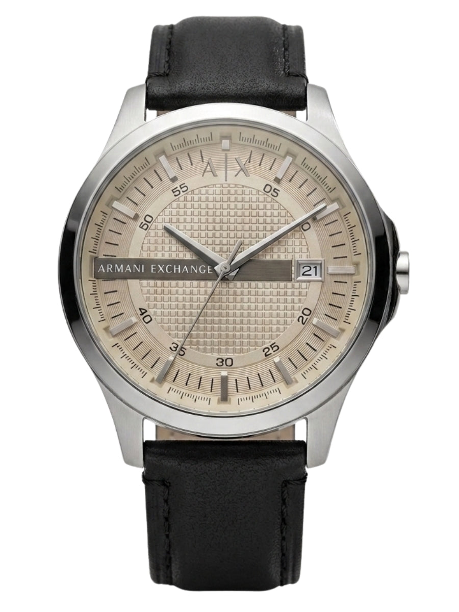 Armani Exchange Whitman Three Hands Leather Date Watch - AX2100
