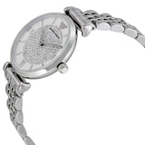 Armani White Crystal Pave Dial Stainless Steel Ladies Watch #AR1925 - Watches of Australia #2