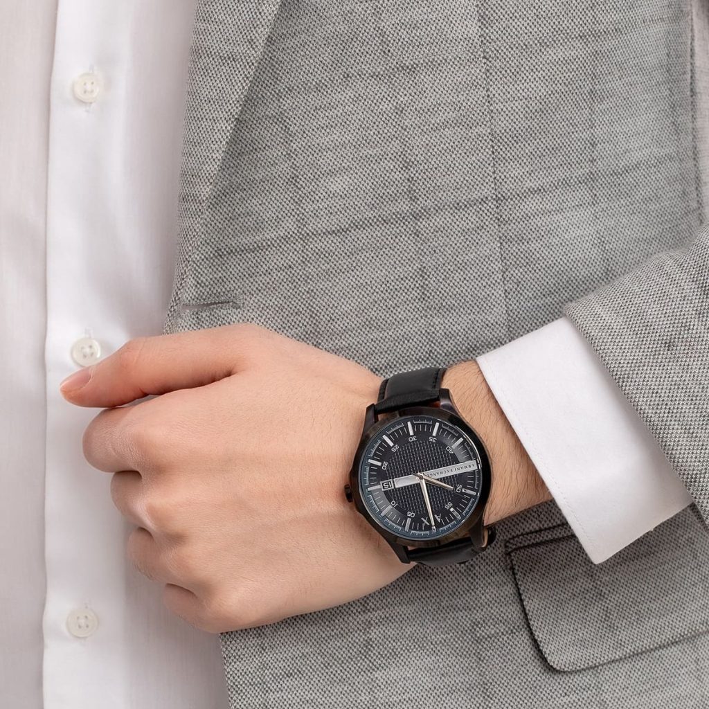 Armani Exchange Hampton All Black Blue Dial Watch - AX2411