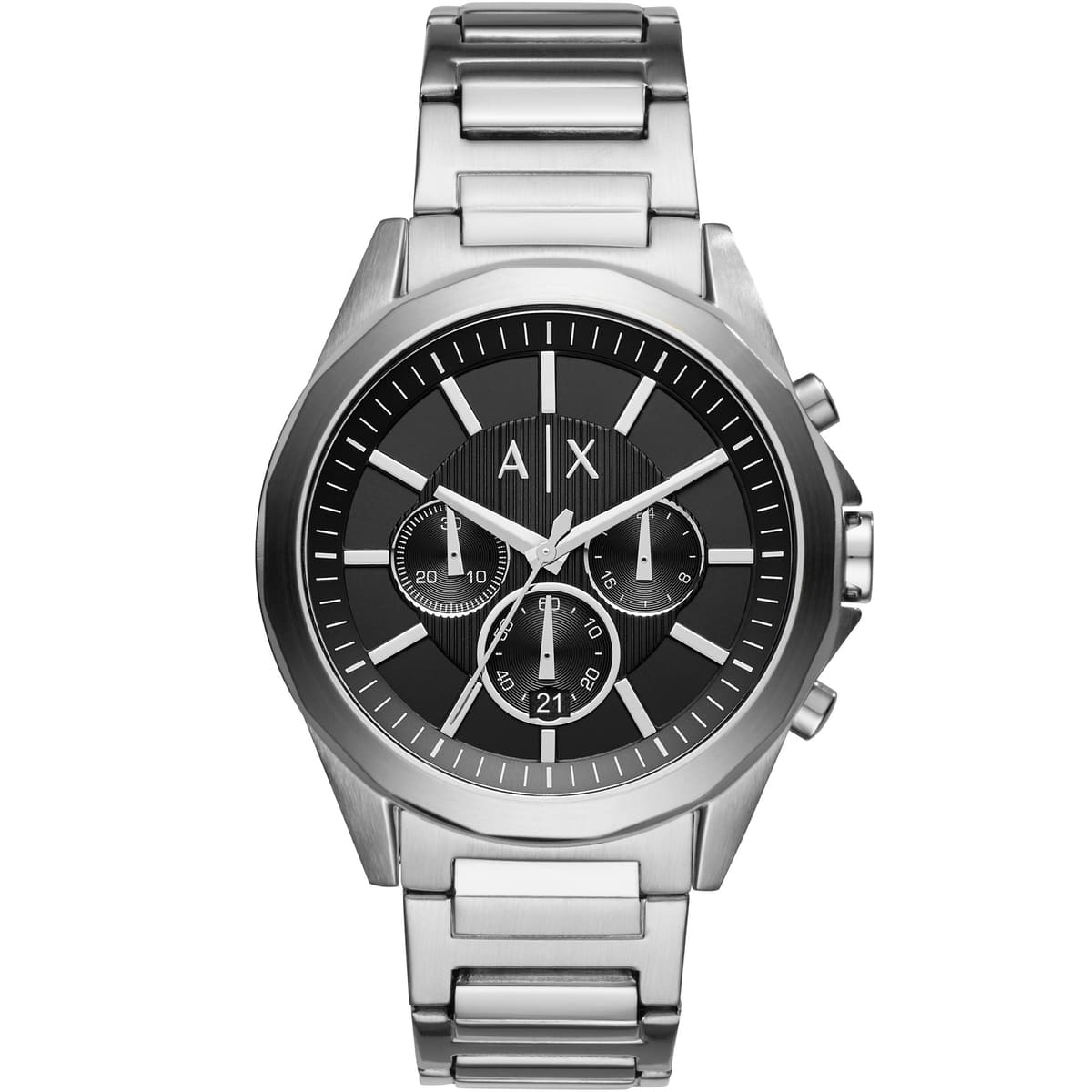 Armani Exchange Drexler Chronograph Black Dial Silver Watch - AX2600