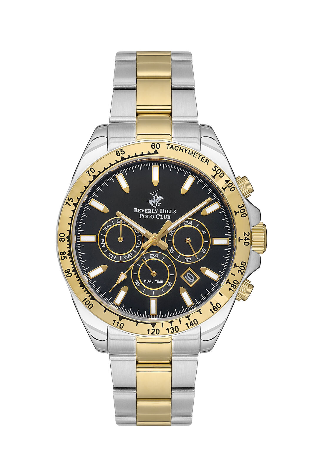 Beverly Hills Polo Club Tachymeter Two-Tone Multifunction Watch BP3127X.251